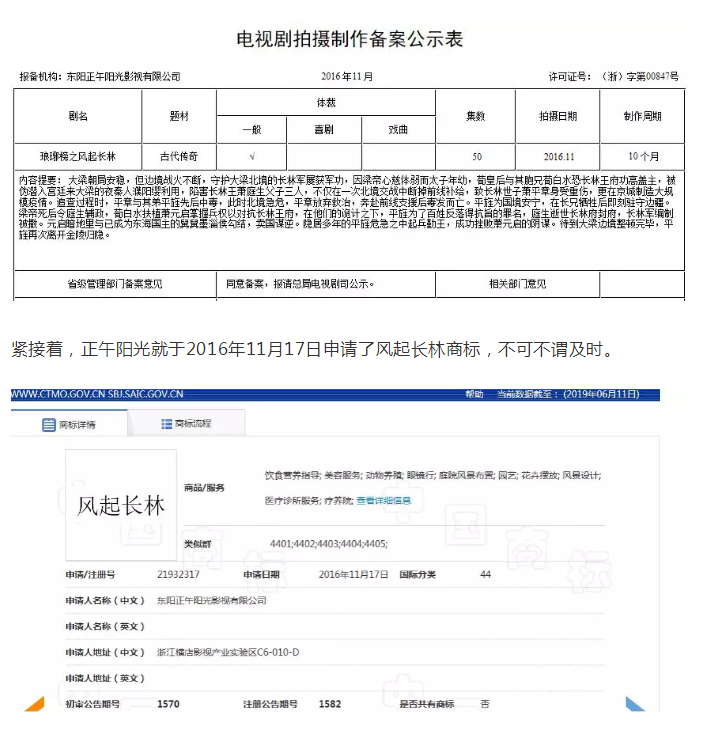 影視作品商標(biāo)注冊？看看正午陽光是怎么做的？