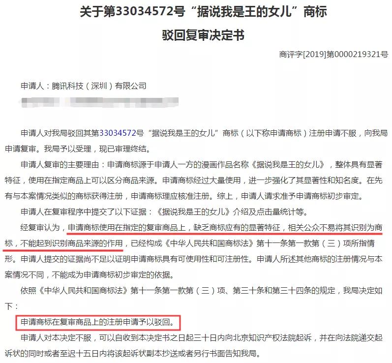 騰訊為三部漫畫注冊(cè)商標(biāo)，結(jié)果全部陣亡！